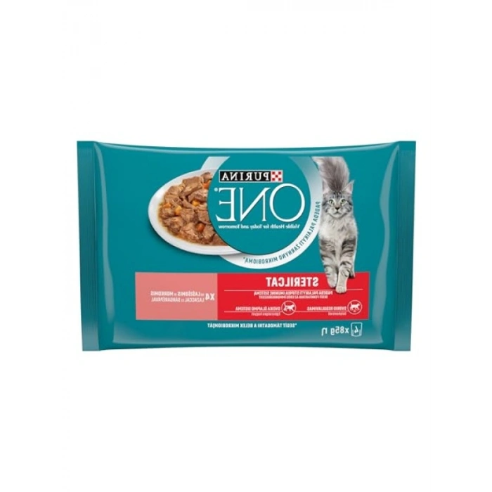 Somonlu Kısırlaştırılmış Kediler İçin Yaş Kedi Maması, 85 Gram (4 Adet)