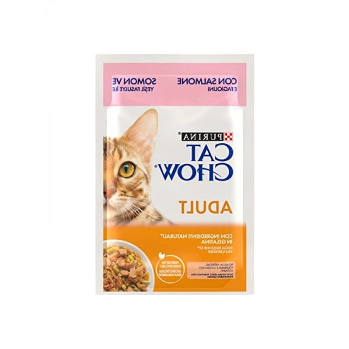 Somonlu Sebzeli Yaş Mama, Yetişkin Kediler için 85 gr x 26 Adet