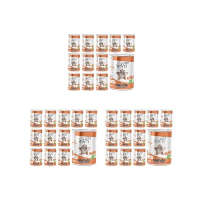 Somonlu ve Jöleli Konserve Kedi Maması, 12 x 400 Gr