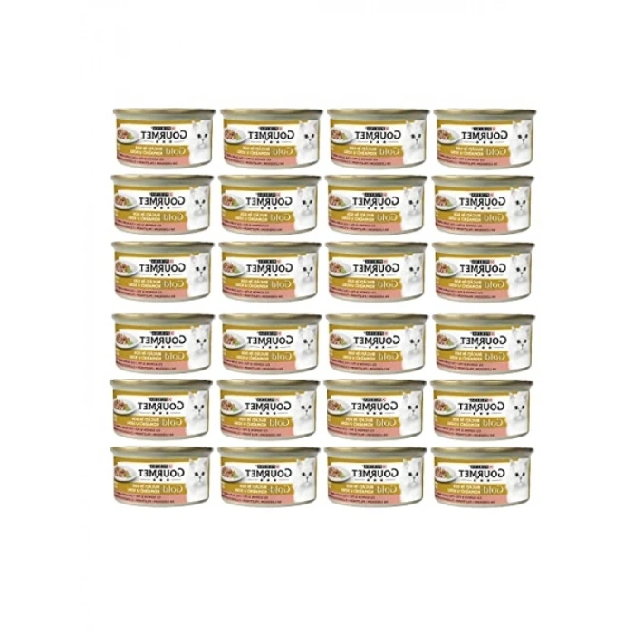 Somonlu ve Tavuklu Parça Etli Kedi Konservesi - 85 Gr x 24 Adet