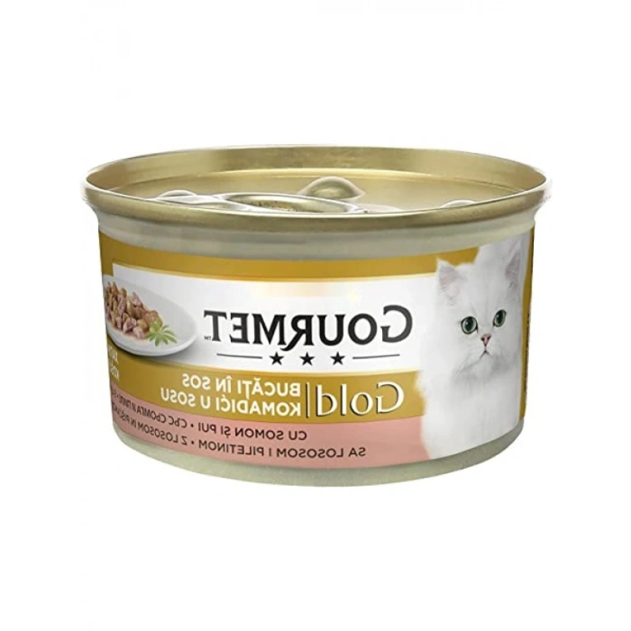 Somonlu ve Tavuklu Parça Etli Kedi Konservesi - 85 Gr x 24 Adet