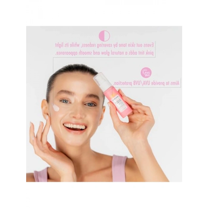 SPF 50+ Pembe Ton Eşitleyici Güneş Kremi, 50 ML