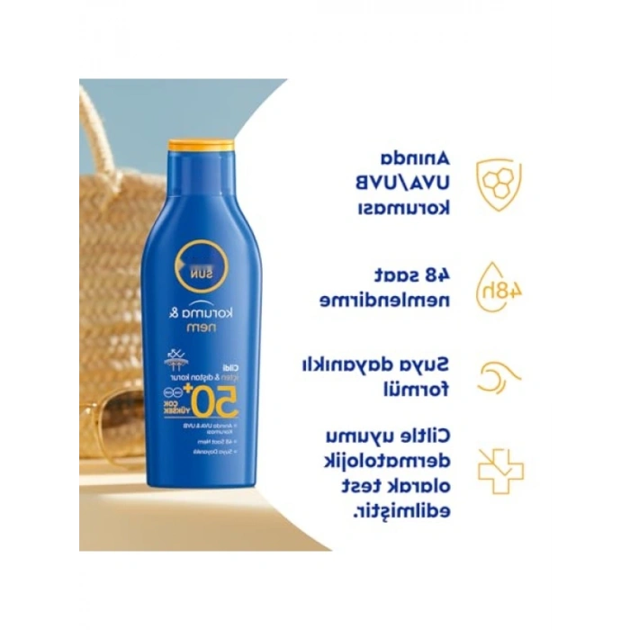 SPF50 Güneş Koruyucu Losyon - 200ml, Suya Dayanıklı