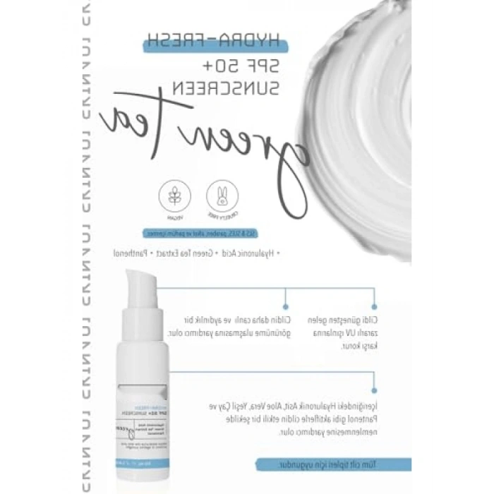 SPF50+ Güneş Kremi - Nemlendirici ve Tazeleyici 50 ml