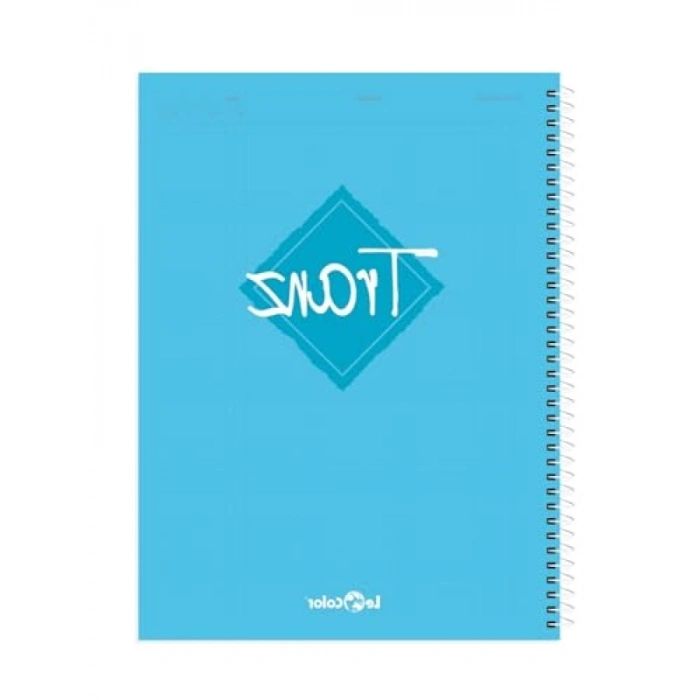 Spiralli Kareli Defter - Turkuaz, A4 Boyut, 200 Sayfa
