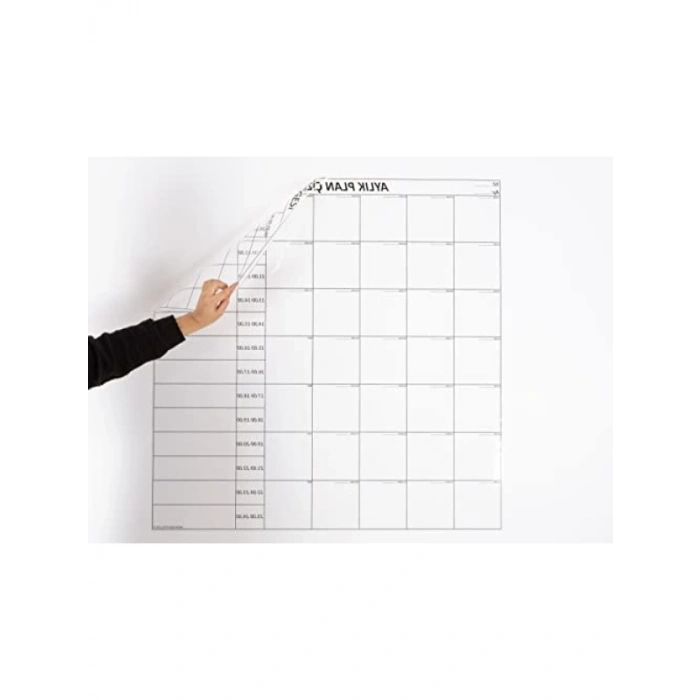 Statik Pano - Kendiliğinden Yapışkan, 100x100 cm, Aylık Planlayıcı