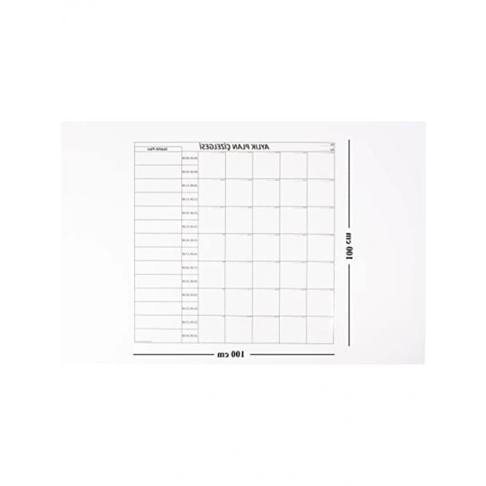 Statik Pano - Kendiliğinden Yapışkan, 100x100 cm, Aylık Planlayıcı