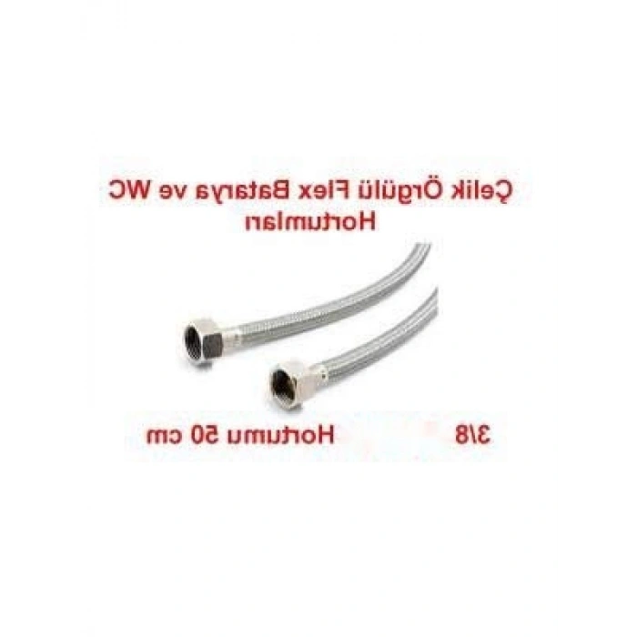 Su Bağlantı Batarya Hortumları, 3/8 - 40 cm Uzunluk