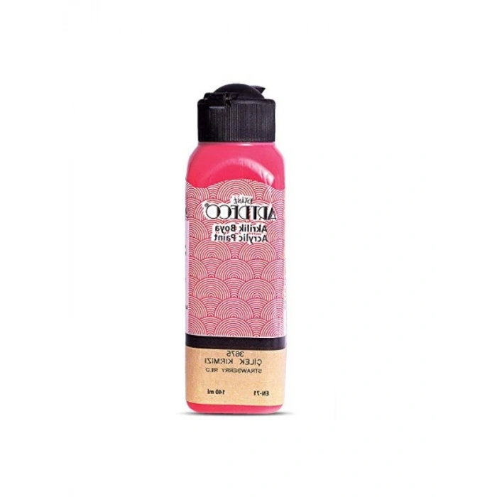 Su Bazlı Akrilik Boya - 140ml, Çilek Kırmızı