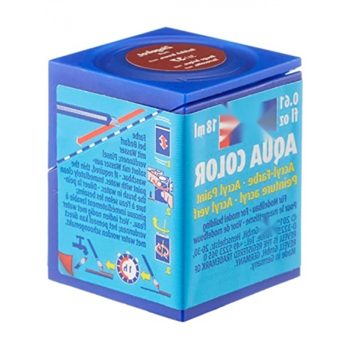 Su Bazlı Akrilik Maket Boyası - Kızıl Kahve Mat (18 ml)