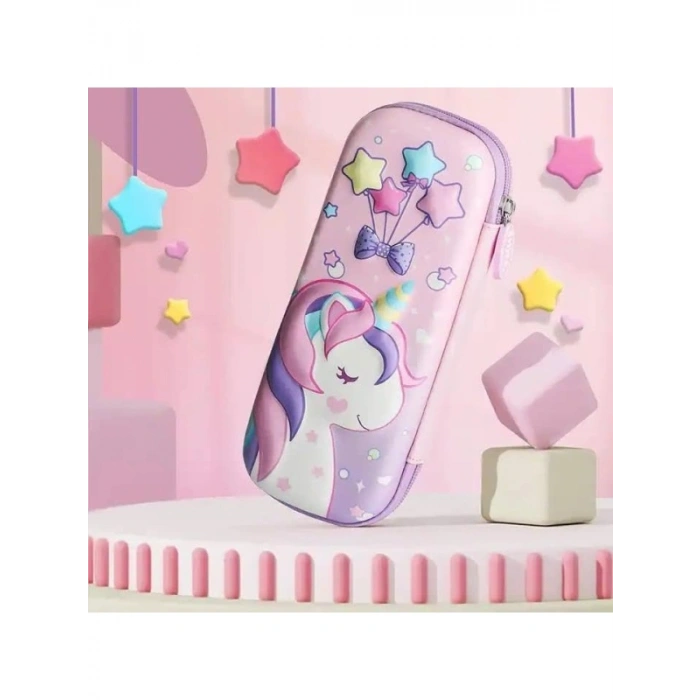 Su Geçirmez 3D Unicorn Yıldız Balon Kalem Kutusu