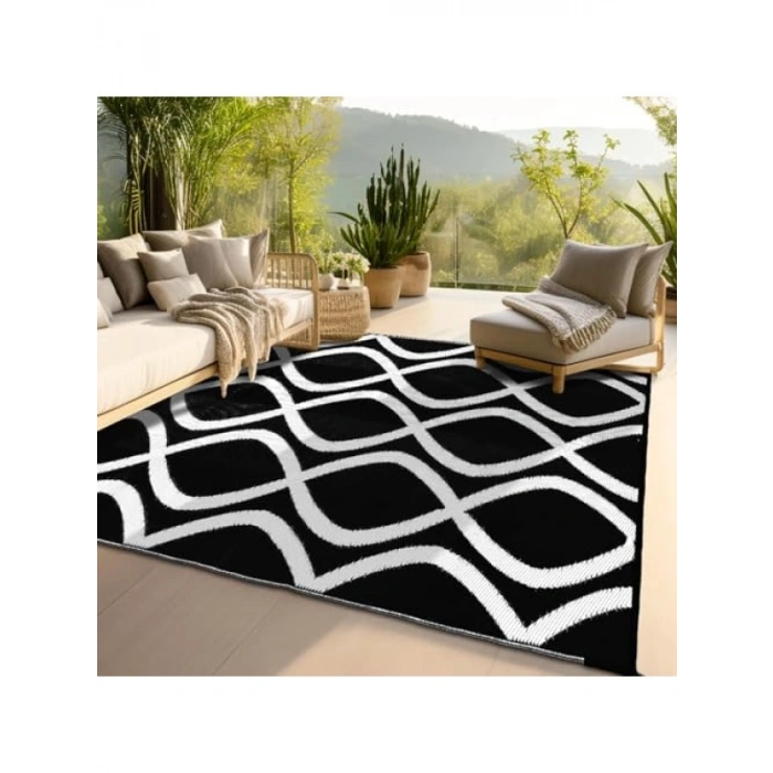 Su Geçirmez 8x10ft Ters Çevrilebilir Dış Mekan Halısı