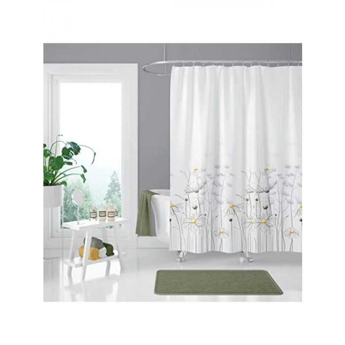 Su Geçirmez Çift Kanatlı Banyo Duş Perdesi, 120x200 cm