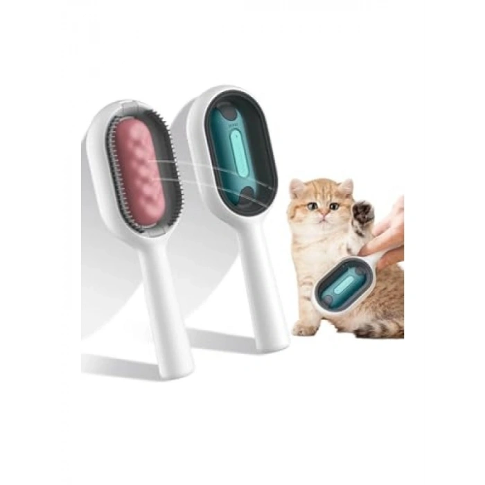 Su Hazneli Kedi Yıkama Fırçası - Mavi
