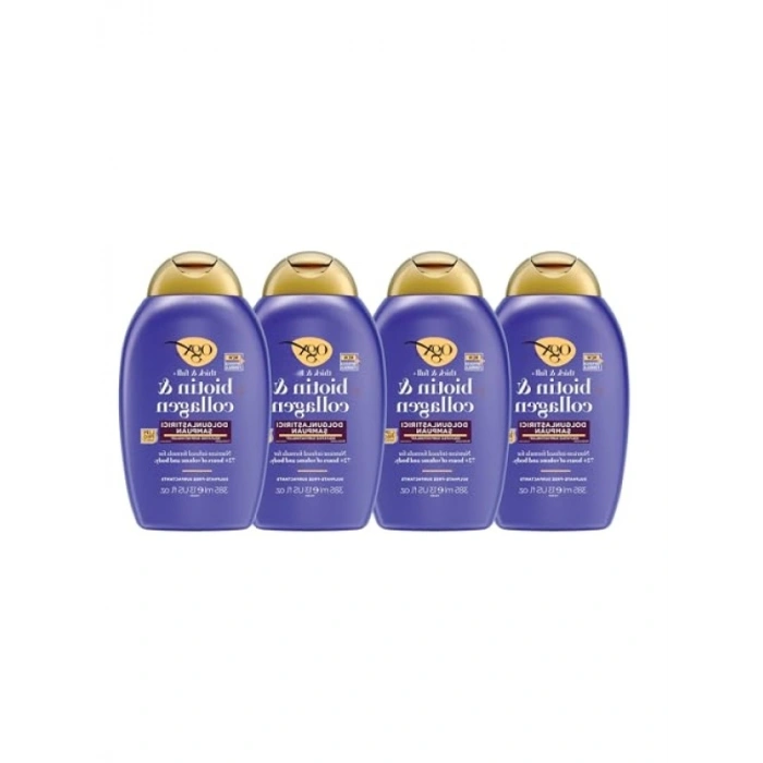 Sülfatsız Biotin & Kolajen Şampuan - Dolgunlaştırıcı Etki, 4 x 385 ml