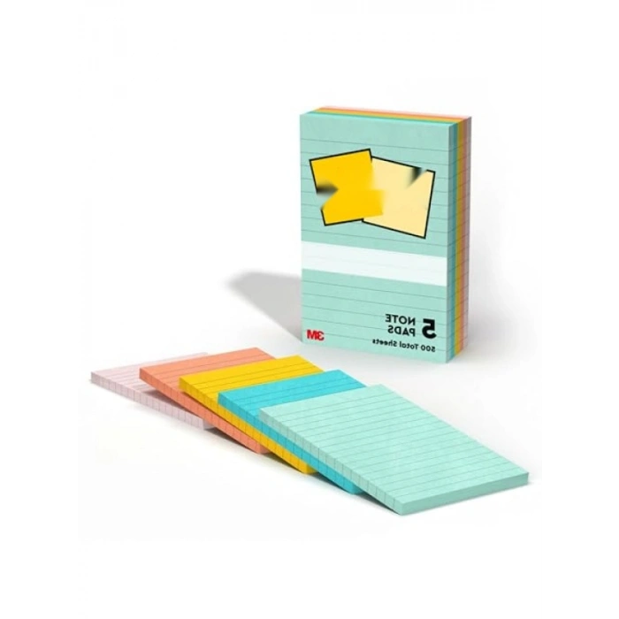 Super Sticky Notlar - 5 x 20,3 cm, 5 Pad