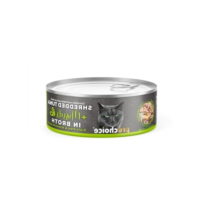 Tahılsız, Hipoalerjenik Tiftiklenmiş Tuna Balıklı & Midyeli Yaş Kedi Maması - 70 gr