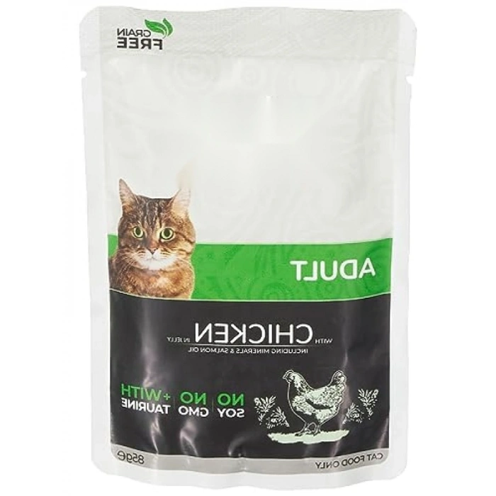 Tahılsız Tavuklu Yaş Kedi Maması (12 x 85 Gr)