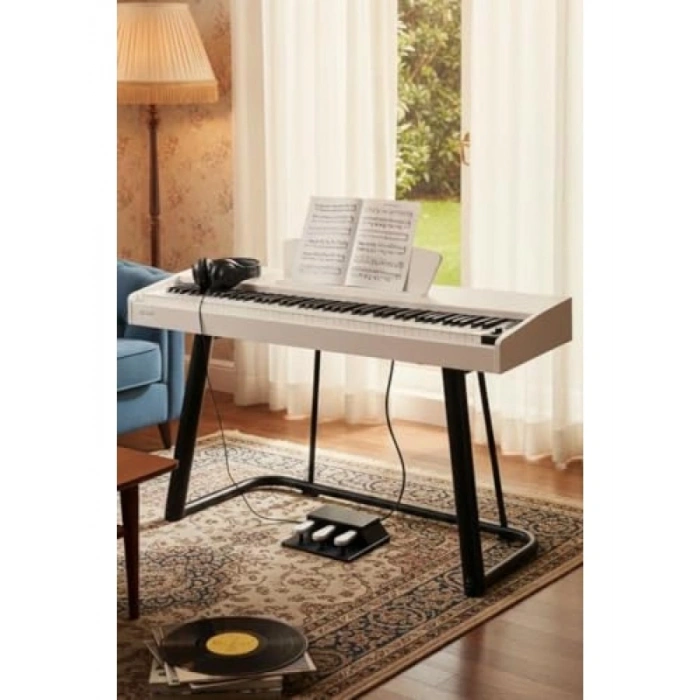 Taşınabilir Dijital Piyano - 88 Tuş, Bluetooth, Stand ve Kulaklık ile