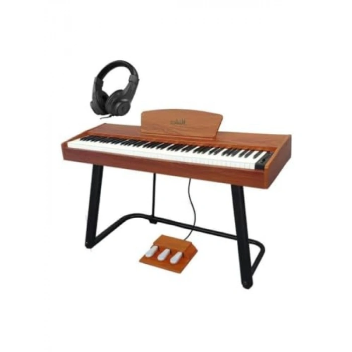 Taşınabilir Dijital Piyano - 88 Tuş, Bluetooth, Stand ve Kulaklık ile
