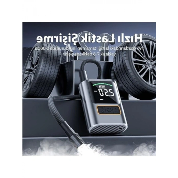 Taşınabilir Hava Pompası - 150 PSI Dijital Gösterge - Çok Yönlü Kullanım