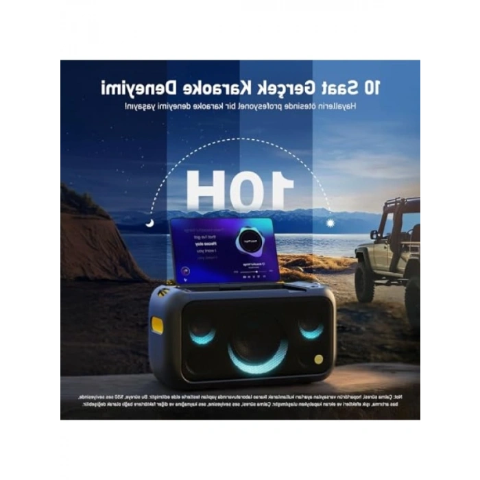 Taşınabilir Karaoke Makinesi - Şarkı Sözü Ekranı ile