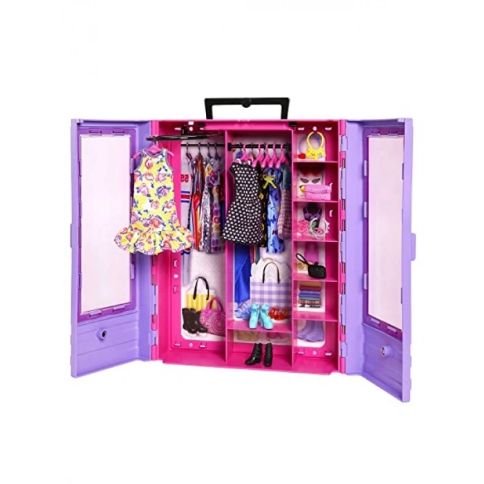 Taşınabilir Moda Gardırobu Oyun Seti - Barbie ile Birlikte