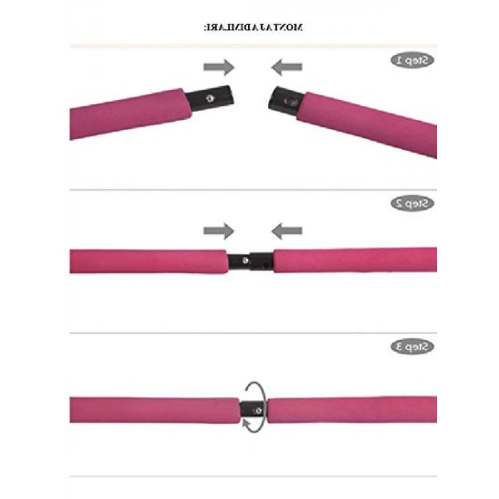 Taşınabilir Pilates Egzersiz Çubuğu - Pembe