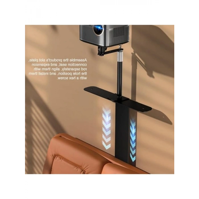 Taşınabilir Projeksiyon Standı - 24-40 cm Yükseklik Ayarı, 360° Dönüş Özelliği