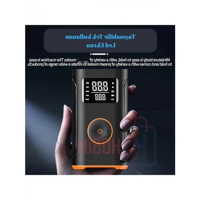 Taşınabilir Şarjlı Pompa - Araç Oto Lastik Şişirme Kompresörü