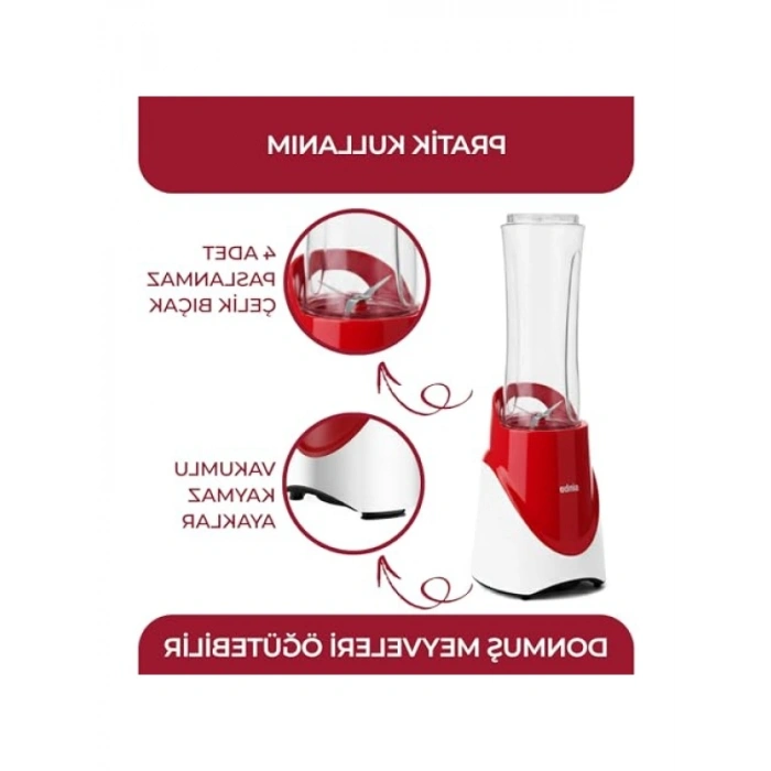 Taşınabilir Smoothie Blender, 300W Güç ve 570 ml Kapasite