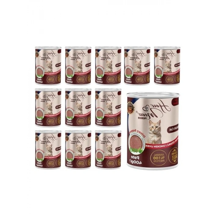 Tavuk Ciğerli Yetişkin Kedi Pate, 400 Gr x 12 Adet