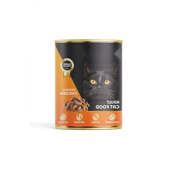 Tavuk Etli Konserve Kedi Maması, 415 gr, 24 Adet