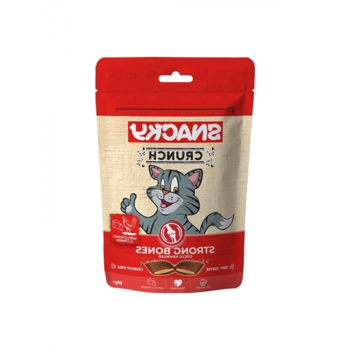 Tavuk-Peynir Aromalı Kedi Crunch Ödül Maması, 60 gr