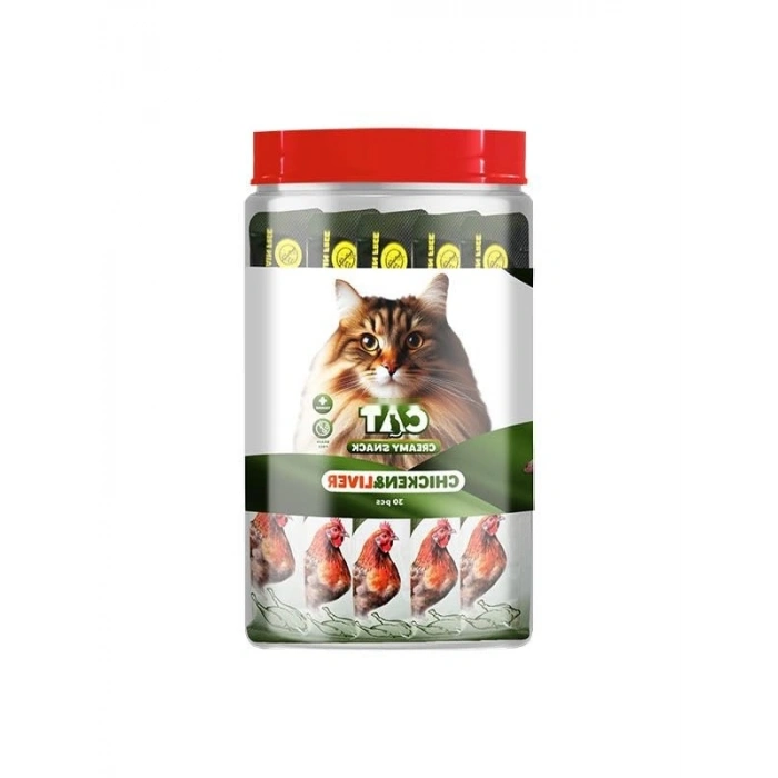 Tavuk ve Ciğerli Sıvı Kedi Ödülü 30x15 Gr