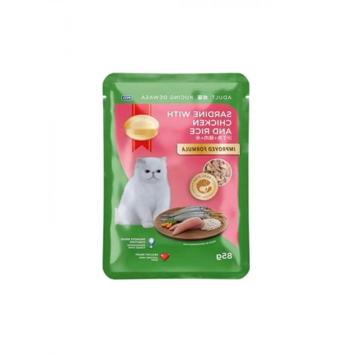 Tavuk ve Pirinçle Sardalye Pouch, 85 gr