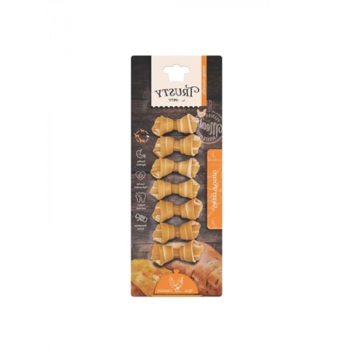 Tavuk ve Tatlı Patates Aromalı Ödül Kemik 7li Paket 140gr
