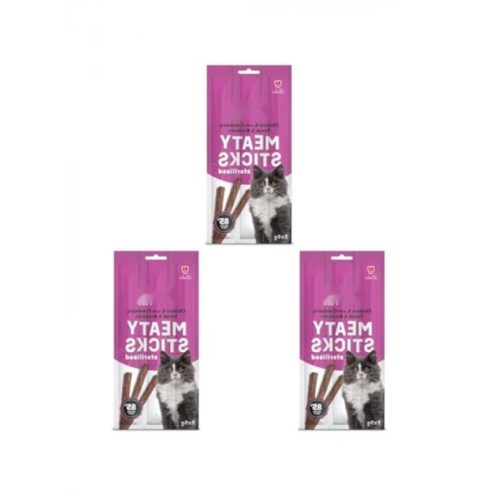 Tavuk ve Turna Yemişi İçeren Kedi Çubuğu, 15 Gr, 3lü Paket