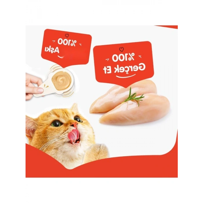 Tavuklu Kaşıklı Kedi Ödül Kreması (10 x 16 gr)