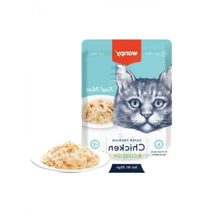 Tavuklu & Morina Balıklı Yaş Kedi Maması | 12 Adet x 85 G