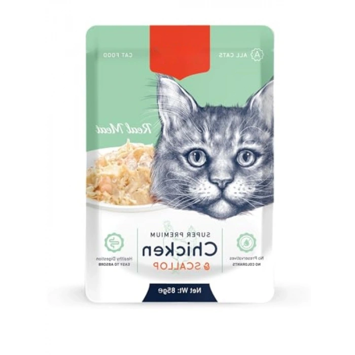 Tavuklu ve Deniz Yaş Kedi Maması (12x85 g Pouch)