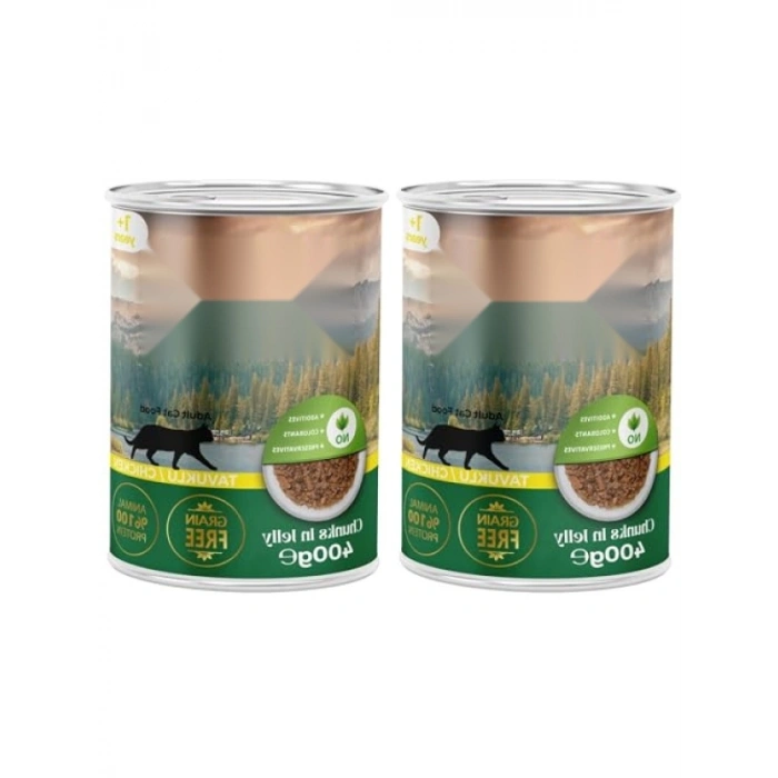 Tavuklu ve Jöleli Yaş Kedi Konserve Maması, 400 Gr, 2li Paket
