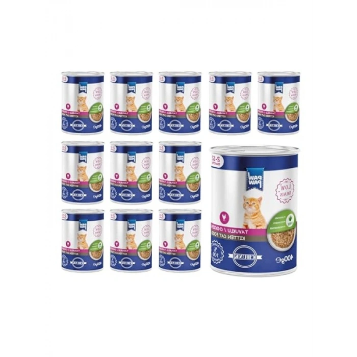 Tavuklu ve Jöleli Yavru Kedi Konserve Maması 400 Gr x 12