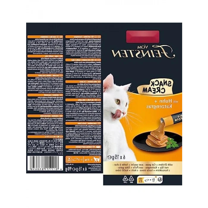 Tavuklu ve Kedi Otlu Sıvı Kedi Ödül Maması 15 gr (6 Adet)