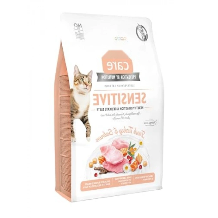 Taze Hindi Etli ve Somonlu Kuru Mama 2 kg - Hassas Kediler İçin