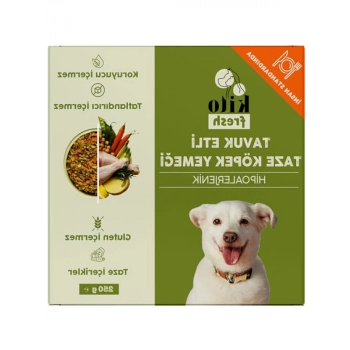 Taze Tavuk Etli Köpek Yemeği, %100 Doğal İçerik, 250 g