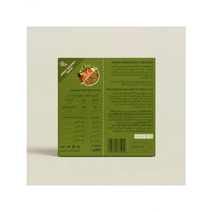 Taze Tavuk Etli Köpek Yemeği, %100 Doğal İçerik, 250 g