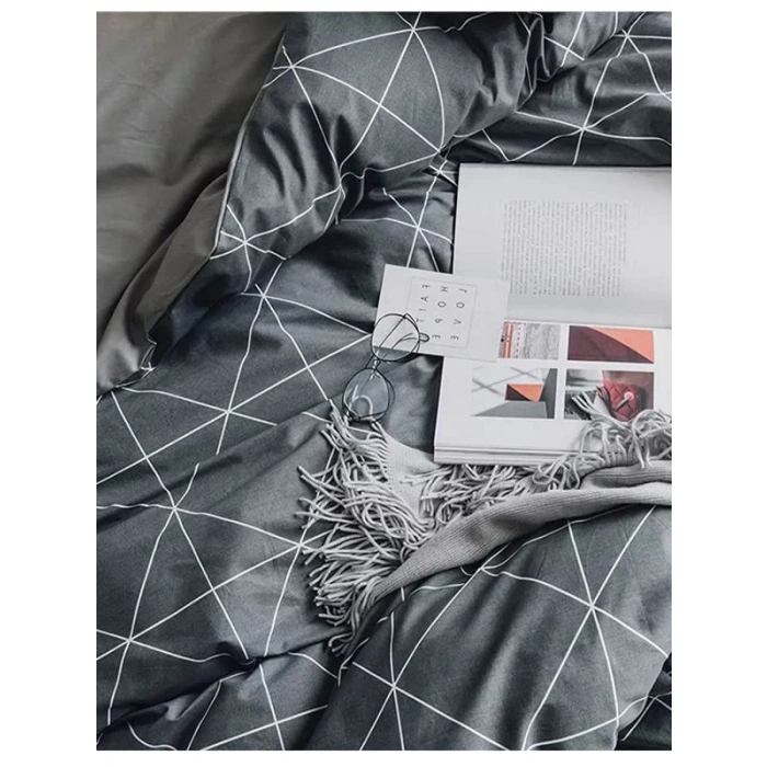 Tek Kişilik Nevresim Takımı - Gri, %65 Pamuk, %35 Polyester