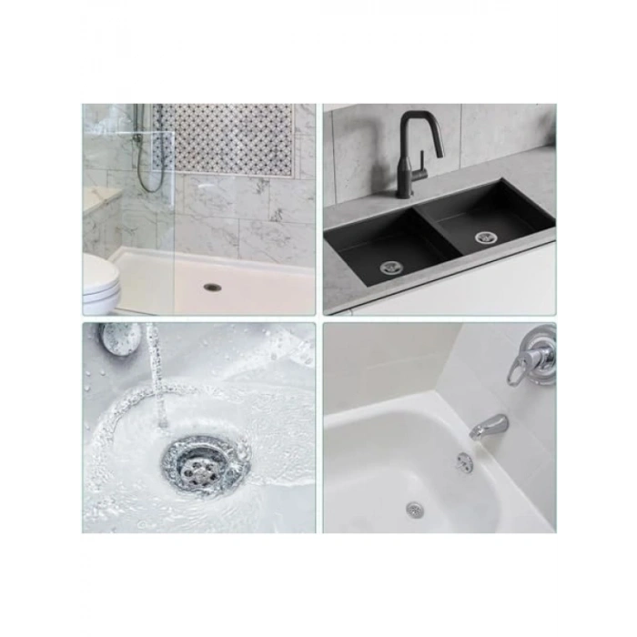 Tek Kullanımlık Banyo Gideri Süzgeci ve Mutfak Evye Çöp Ayırıcı Seti (10 Adet)