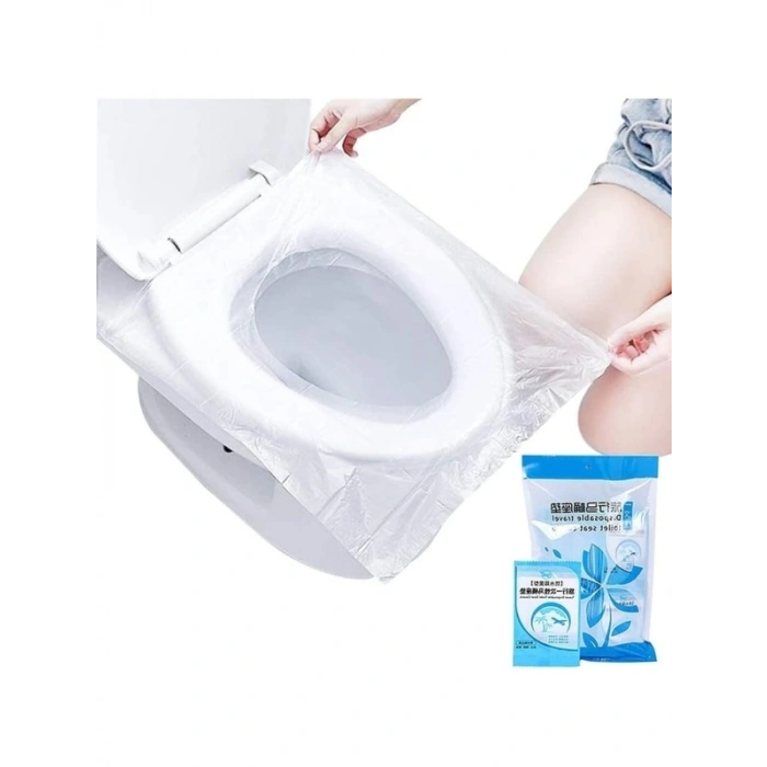 Tek Kullanımlık Su Geçirmez Klozet Kapağı Örtüsü - 50 Adet